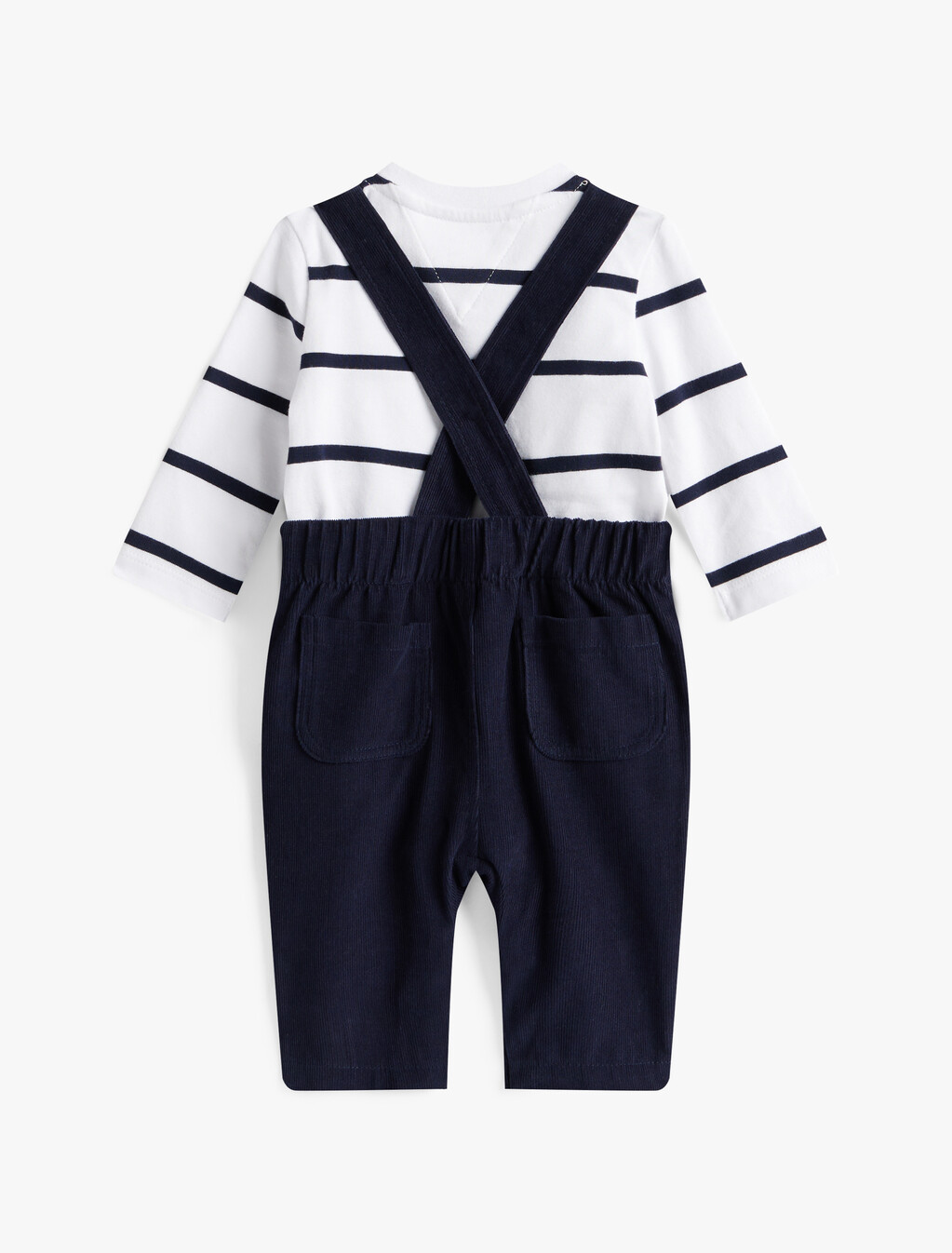 Corduroy Dungarees And Long Sleeve Top Set, Dark Night Navy, hi-res
