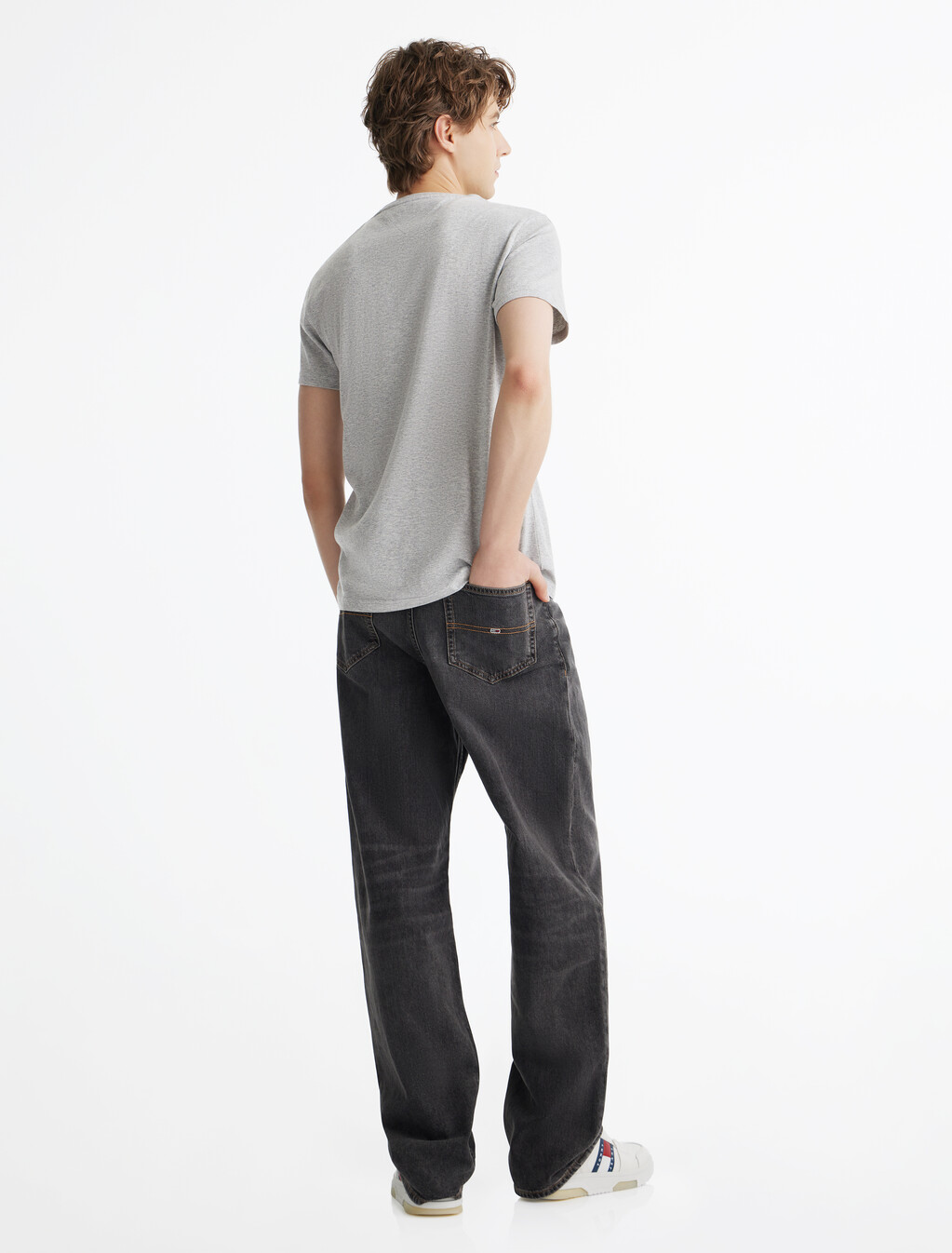 Signature Logo Slim T-Shirt, Grey Htr, hi-res