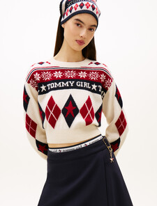 Tommy Girl Fair Isle Sweater, Ecru / Multi, hi-res