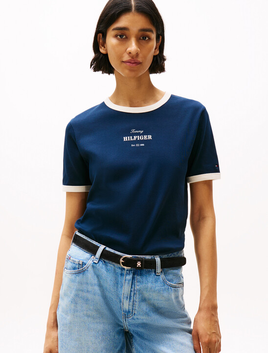 Logo Contrast Trim T-Shirt