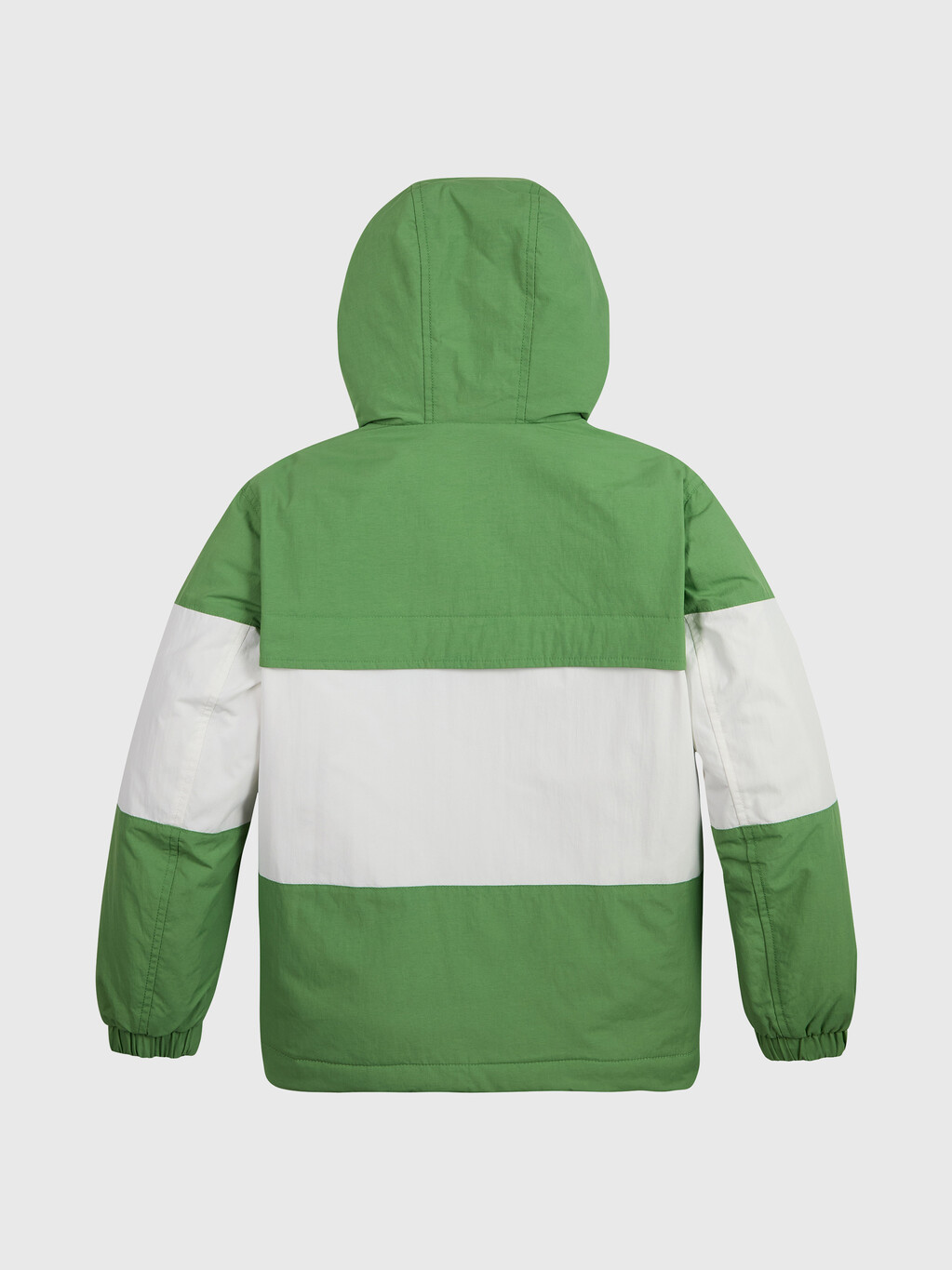 Recycled Colour-Blocked Padded Chicago Windbreaker, Coastal Green / White, hi-res