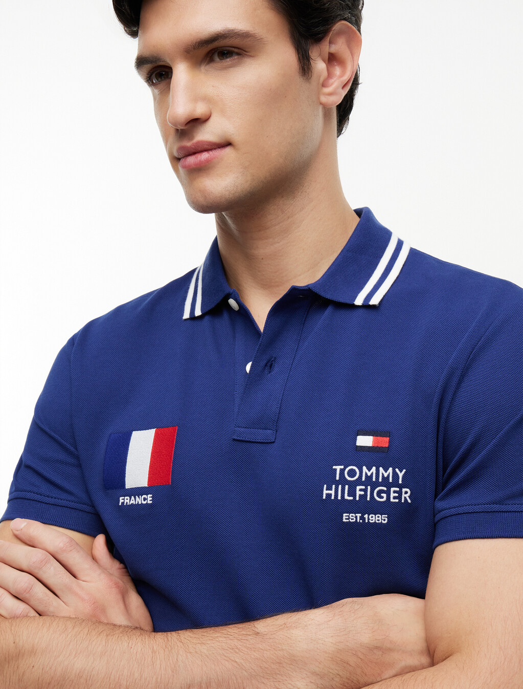 Regular Fit Pique Polo Shirt, Blue Ink, hi-res