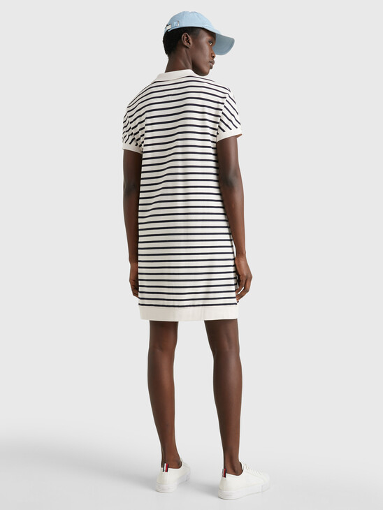 STRIPE RELAXED POLO DRESS