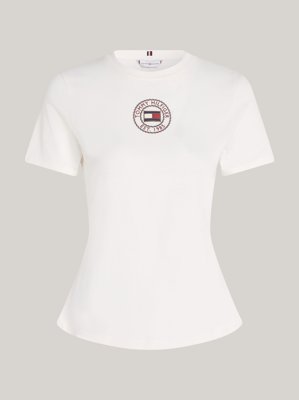 Stamp Logo Slim T-Shirt, Ancient White, hi-res