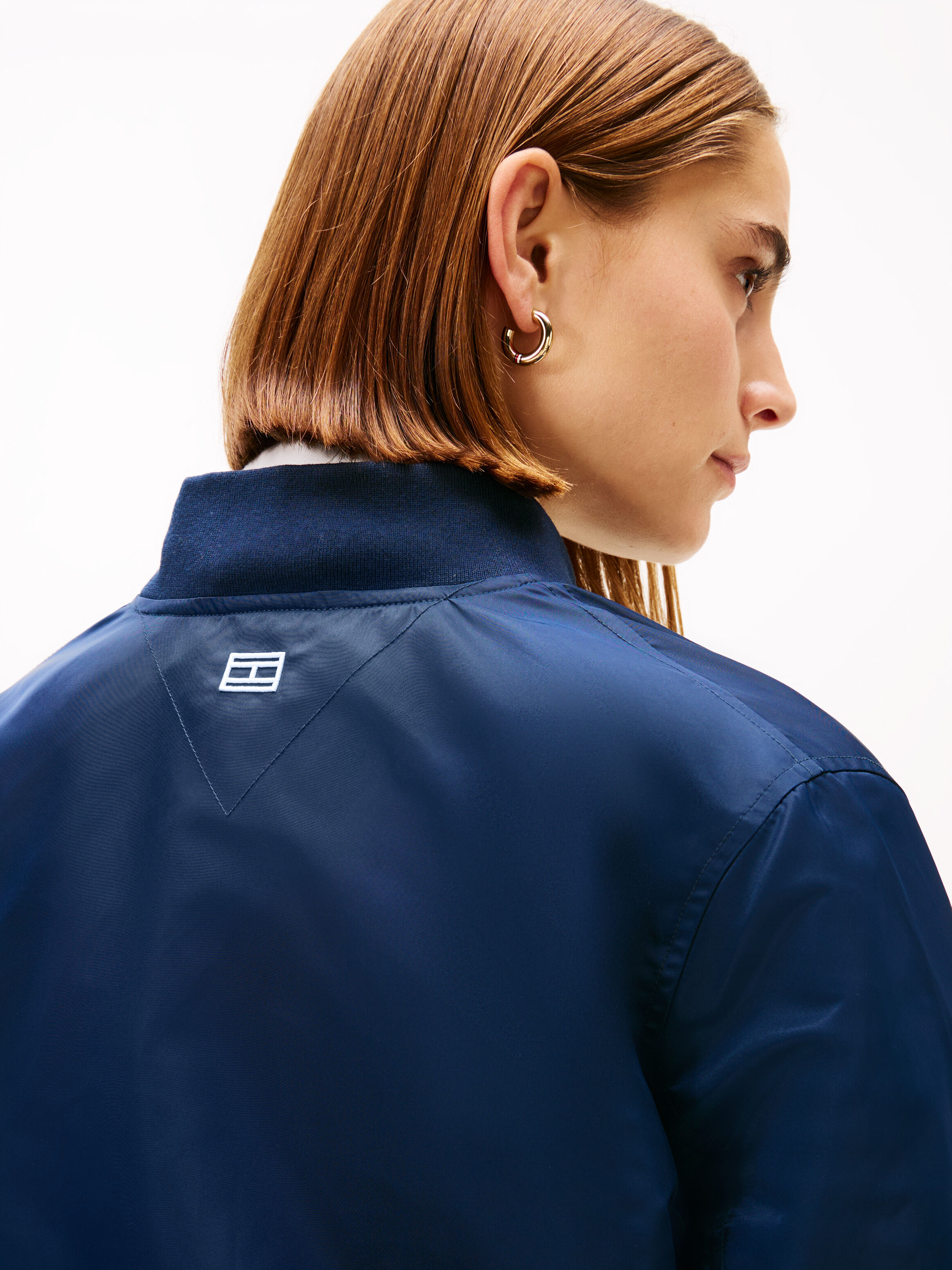 Asia Fit Varsity Bomber Jacket | blue | Tommy Hilfiger Singapore