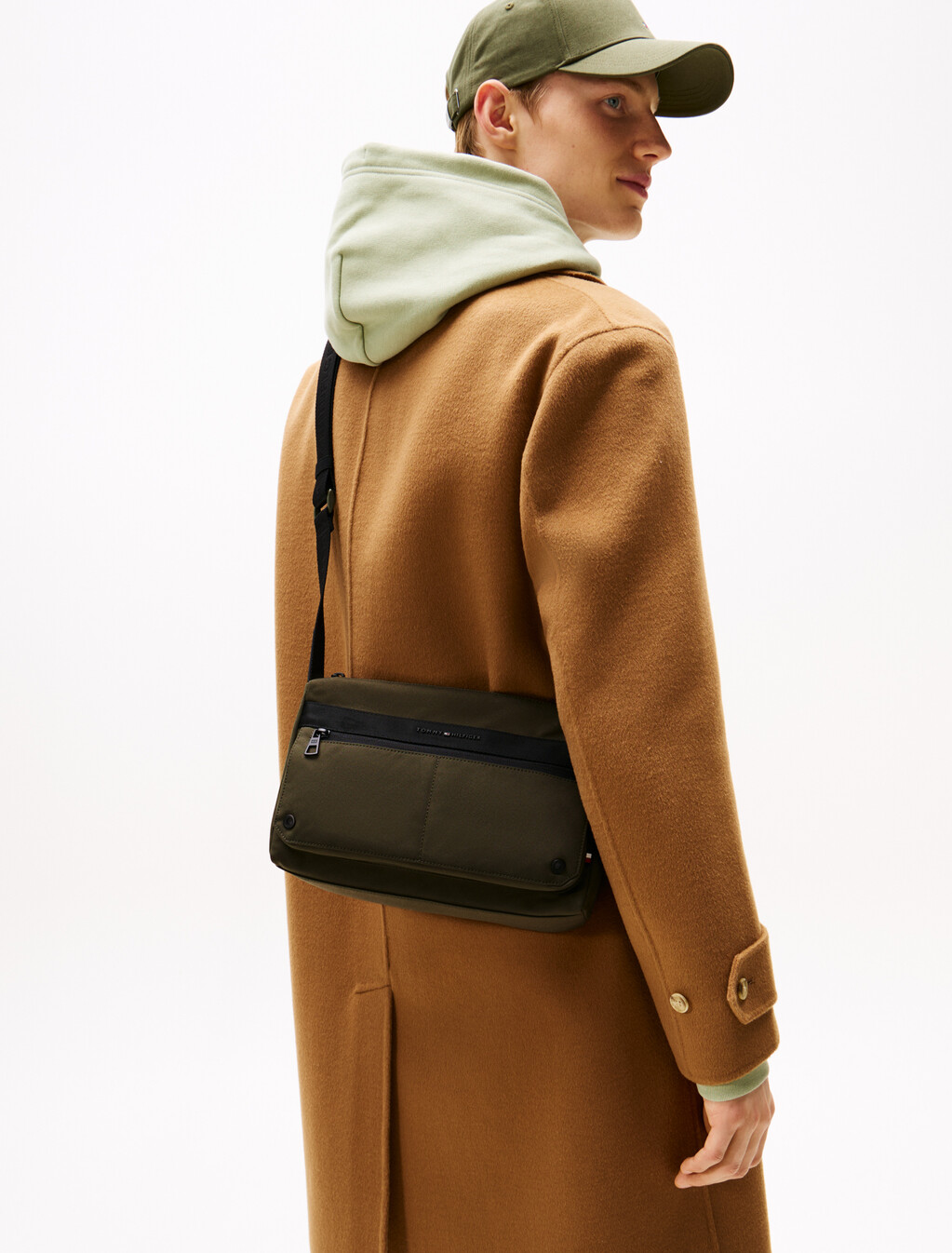 Metal Logo Crossbody Bag, Foxhunt Green, hi-res