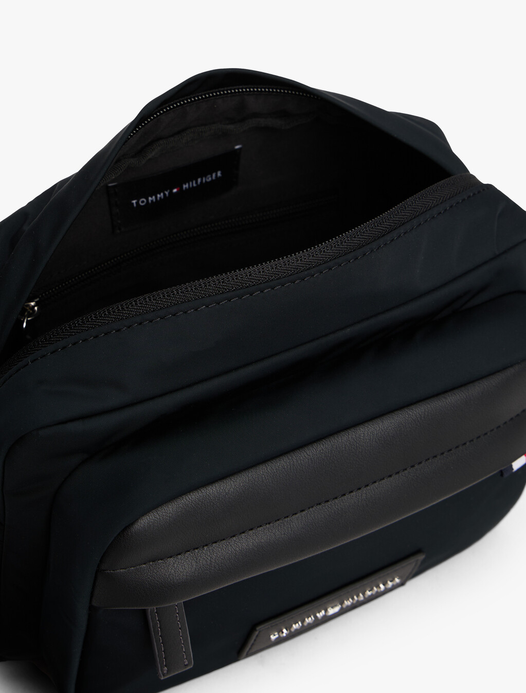 Nylon Reporter Bag, Black, hi-res