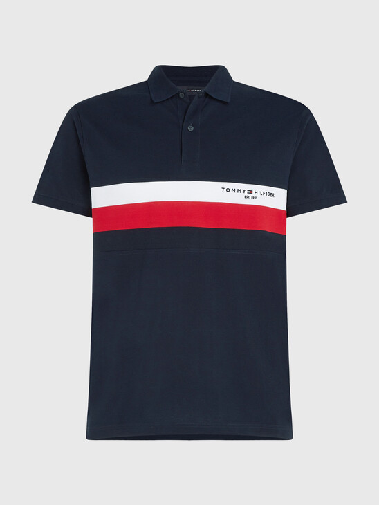 COLOUR-BLOCKED SLIM FIT POLO