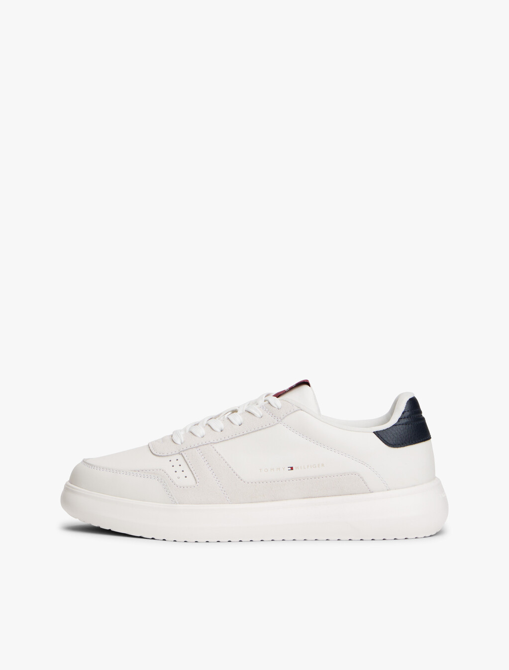 Leather Fine-Cleat Trainers, Ecru, hi-res