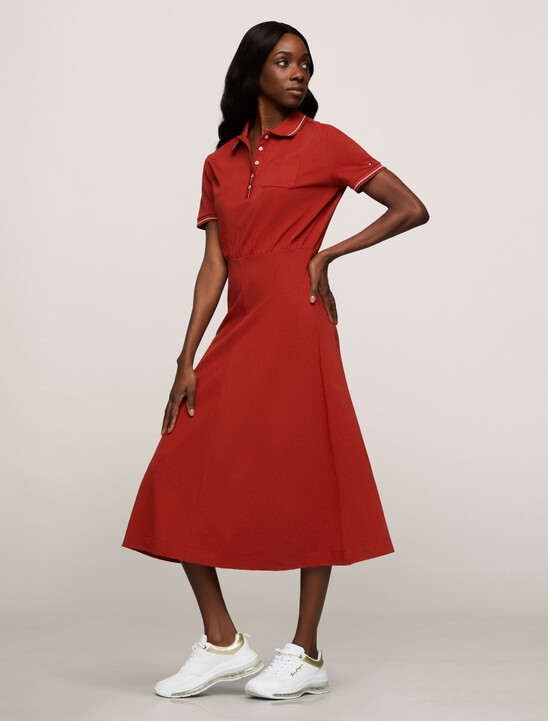 Fit and Flare Polo Dress