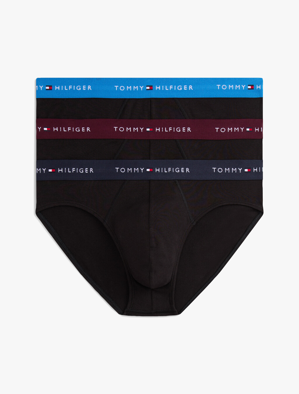 3-Pack Signature Logo Waistband Briefs, Dp Brg/Blu Com/Des Sky, hi-res