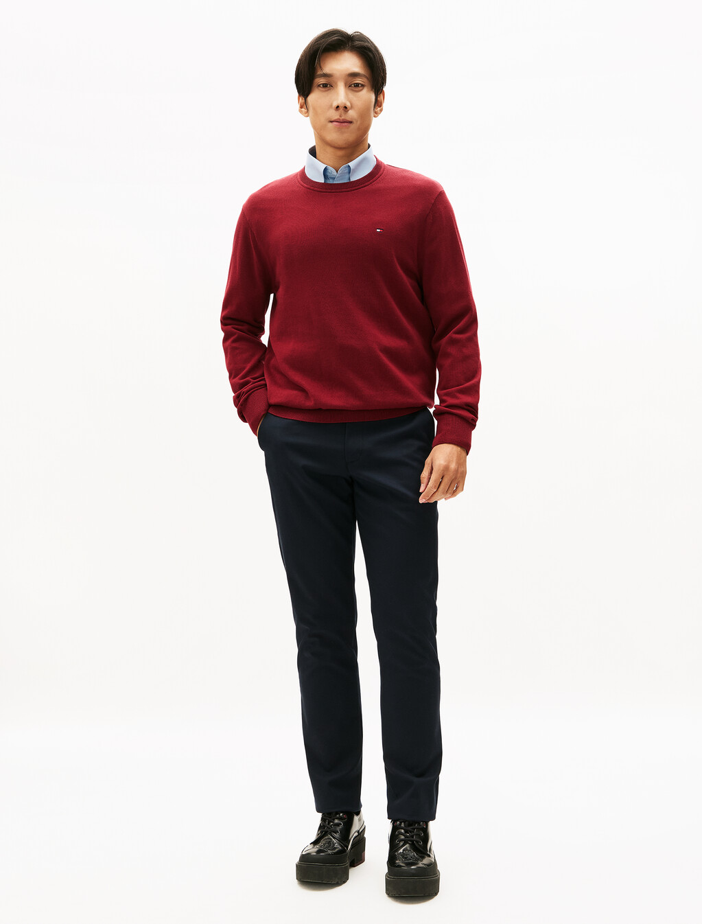 Non Iron Long Sleeve Shirt, Breezy Blue, hi-res