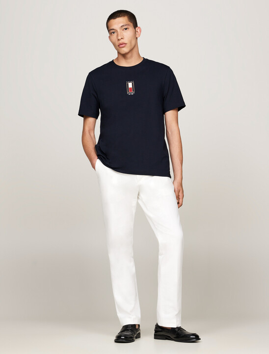 Vertical Flag Embroidery T-Shirt