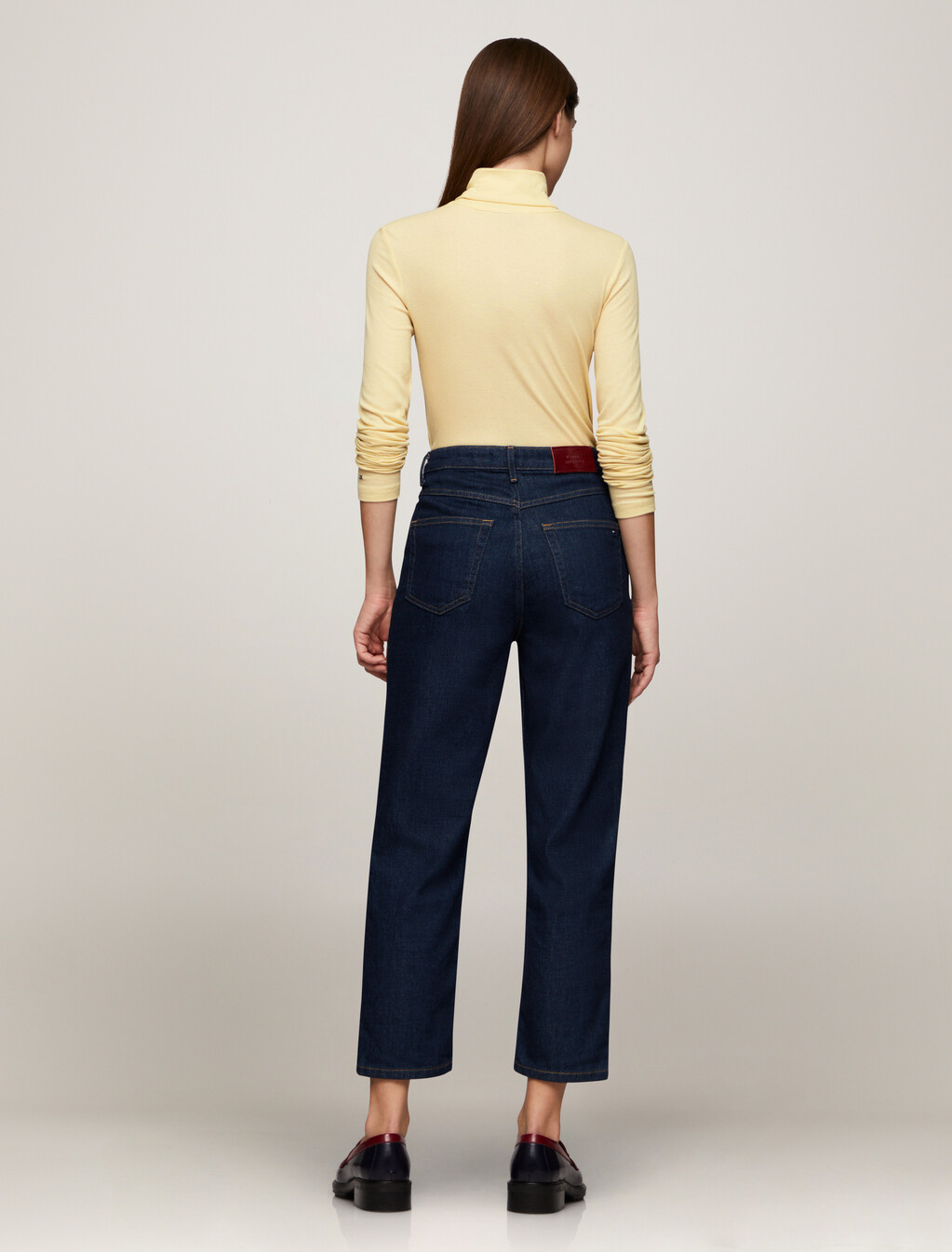 Roll Neck Long Sleeve Slim T-Shirt, Country Ivory, hi-res