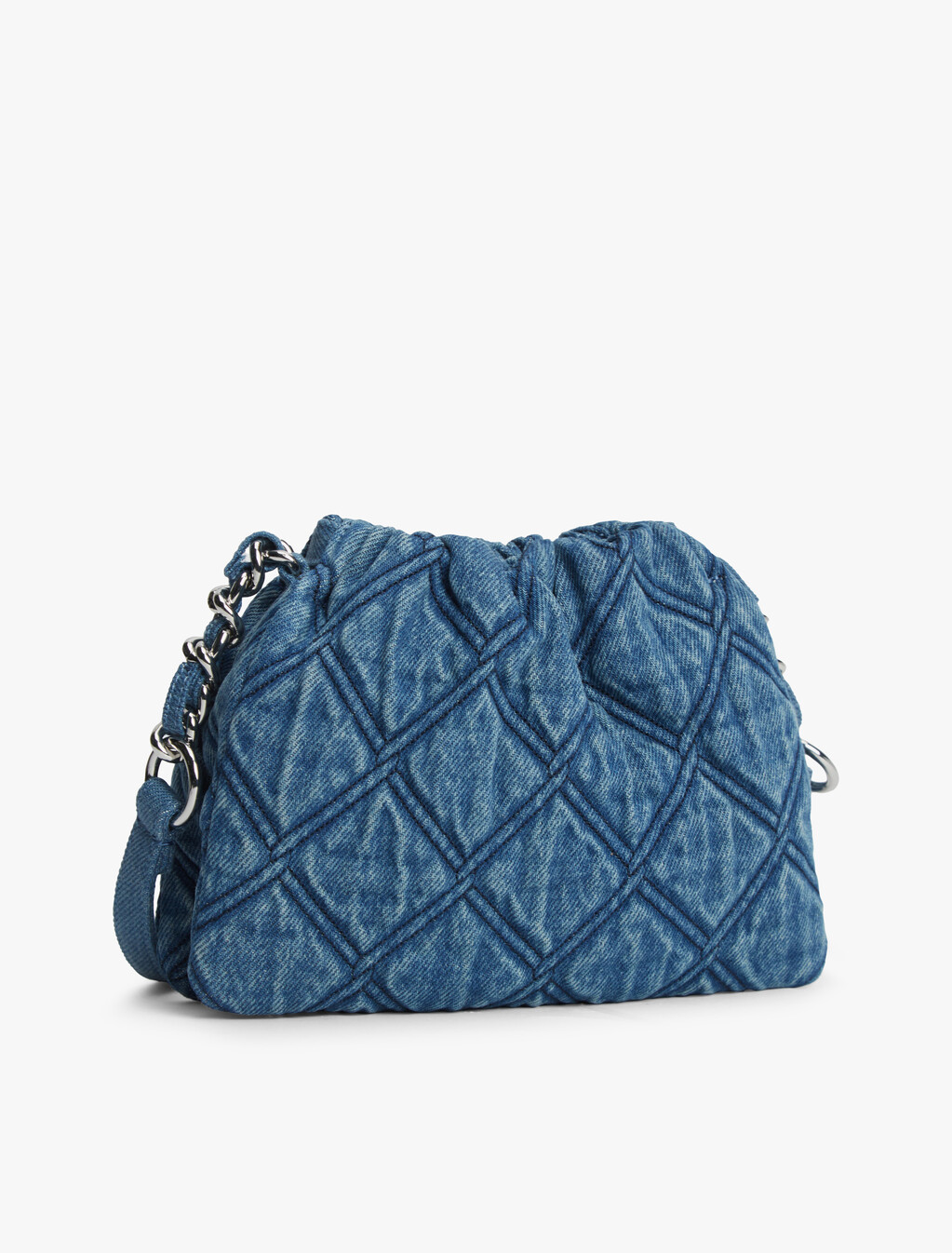 Quilted Denim TH Monogram Crossbody Bag, Denim, hi-res