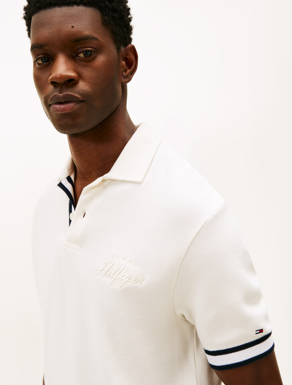 Flat Knit Classic Fit Polo, Ivory Petal, hi-res
