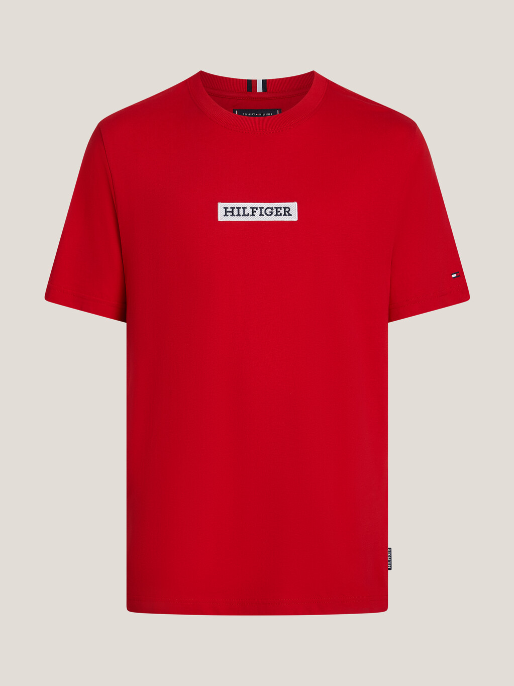 Hilfiger Monotype Logo Patch T-Shirt, Primary Red, hi-res