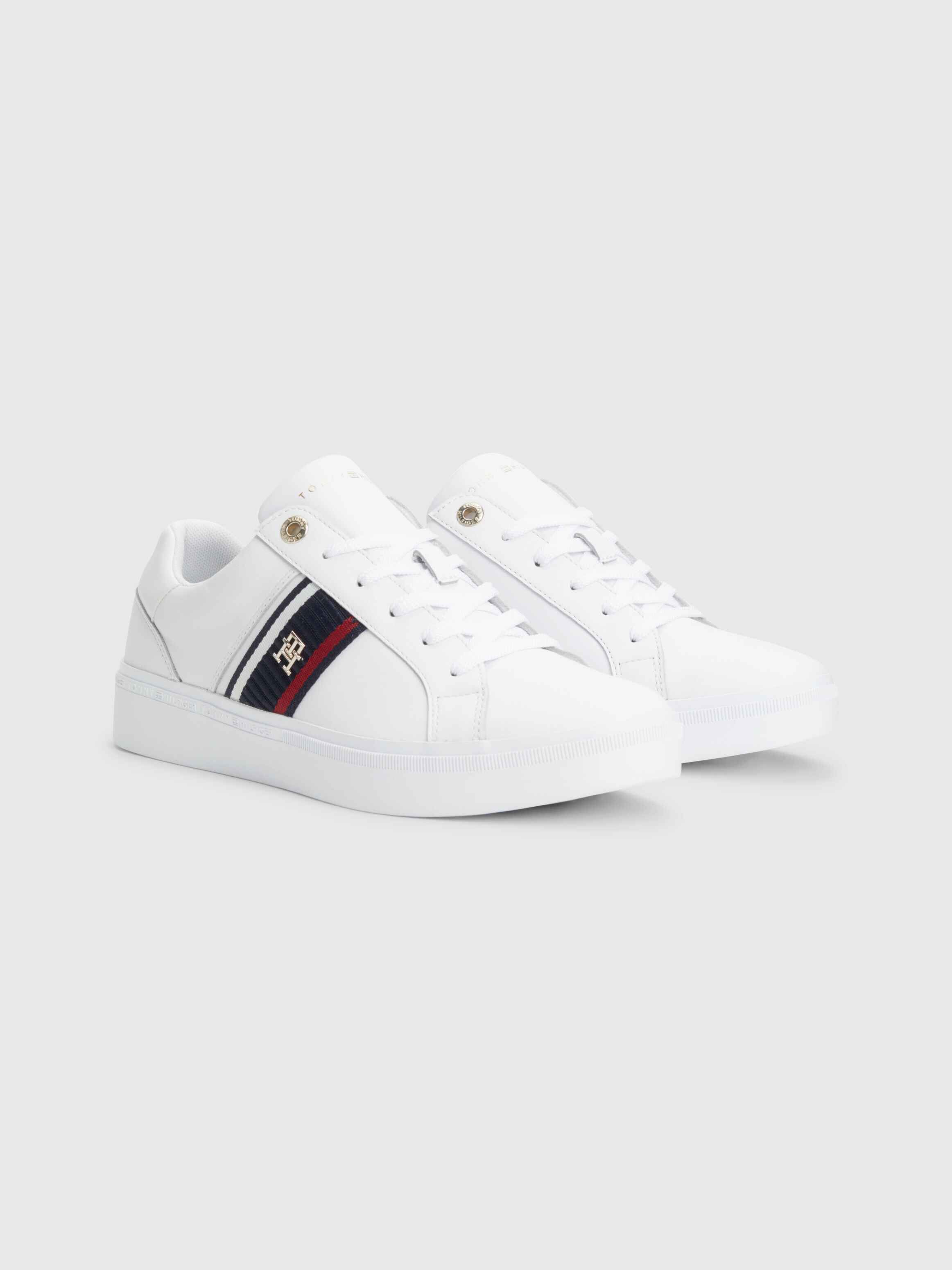 Signature Leather Monogram Cupsole Trainers Tommy Hilfiger