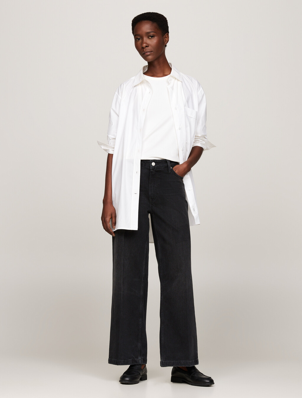 Wide Leg Black Jeans, Iri, hi-res