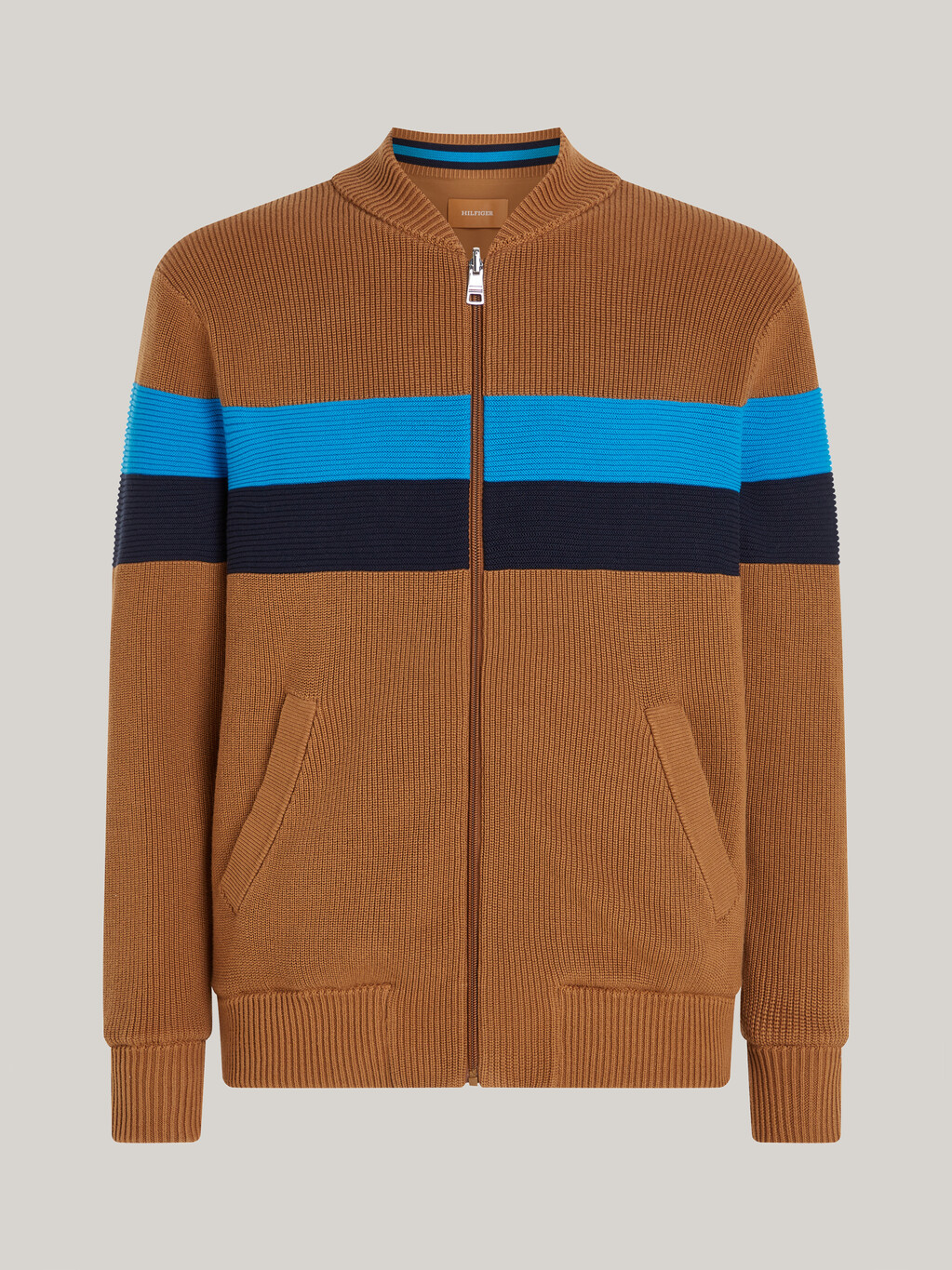 Reversible Windproof Zip Up Sweater, Desert Khaki/Dsrt Sky/Cerulean Blue, hi-res