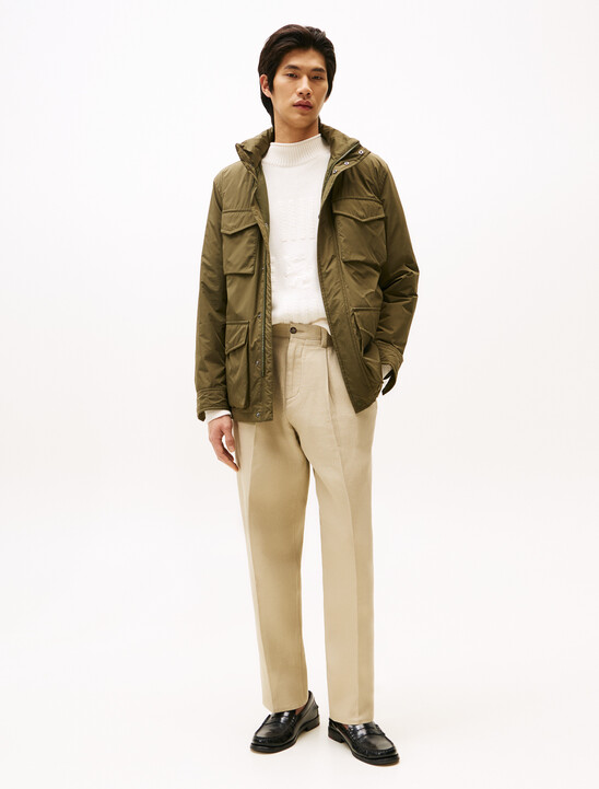 Twill Wide Leg Trousers