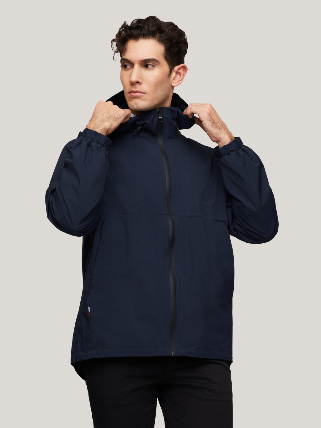 Water Resistant Packable Hooded Portland Jacket, Desert Sky, hi-res
