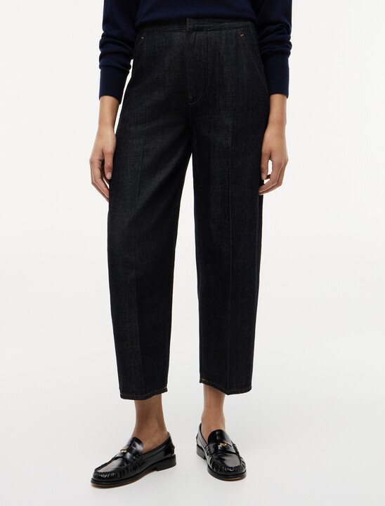 Asia Fit Cropped Barrel Jeans