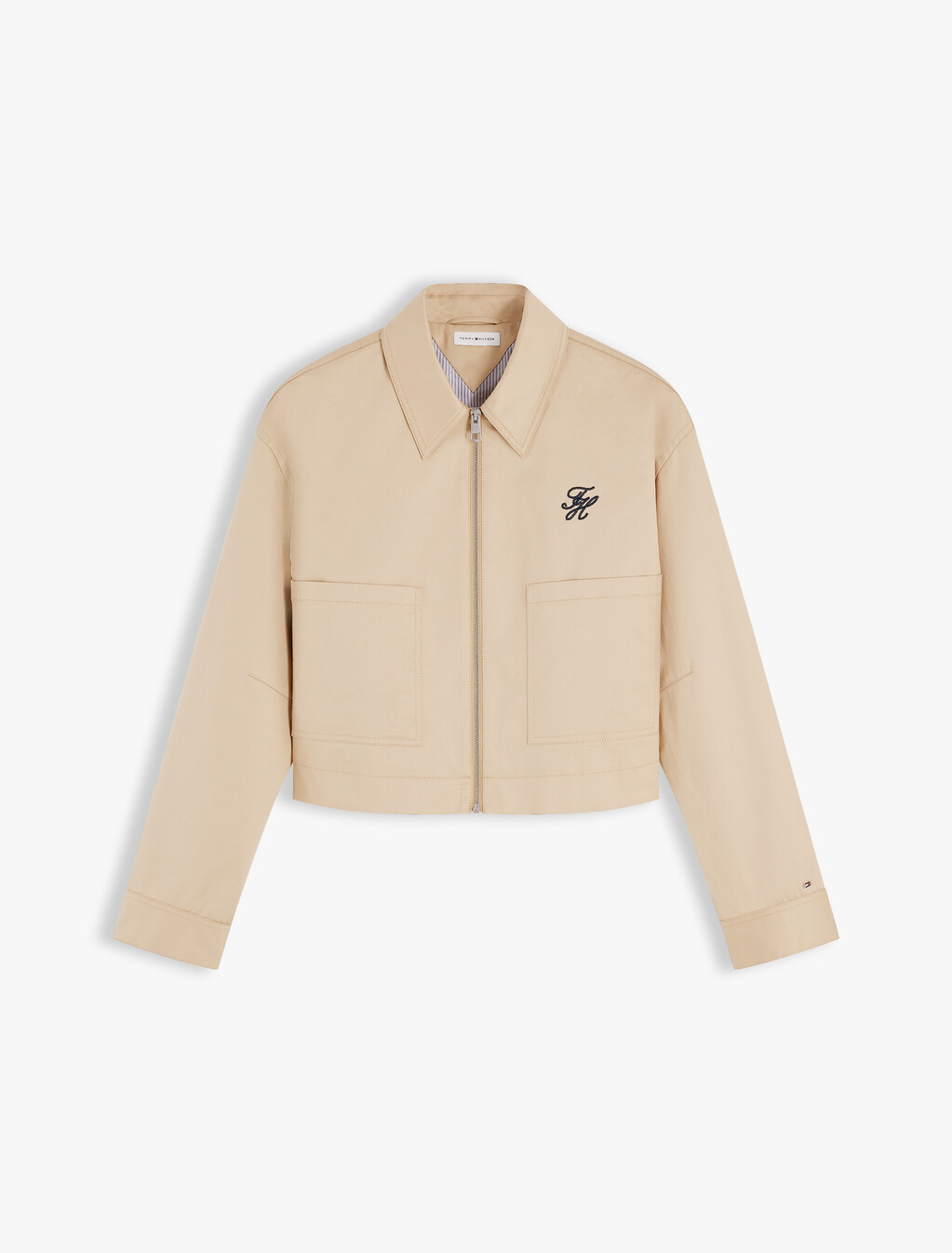 Logo Patch Pocket Twill Short Jacket, Gentle Gold, hi-res