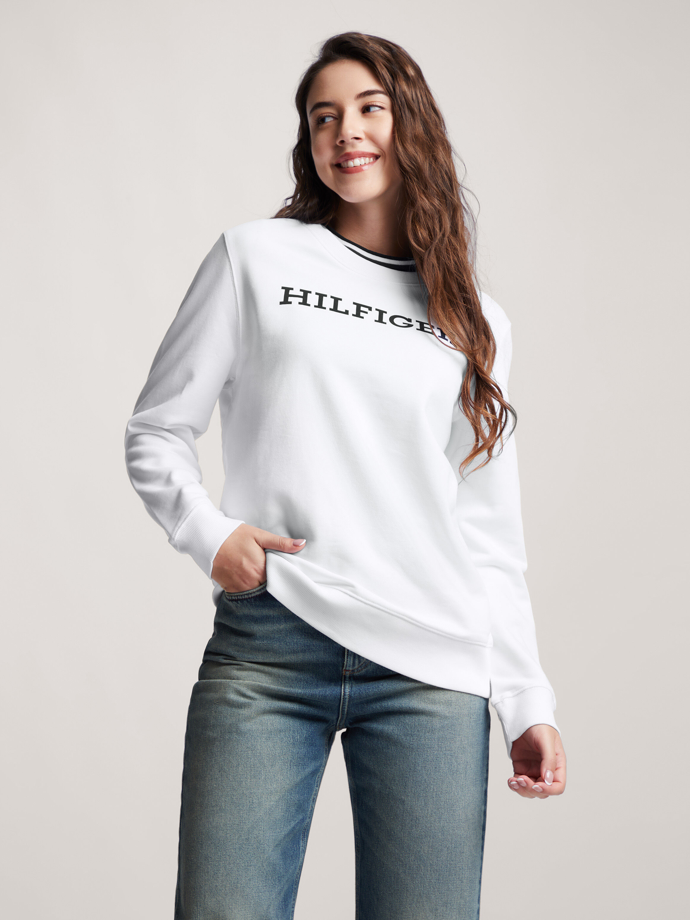 White tommy hilfiger new arrivals pullover