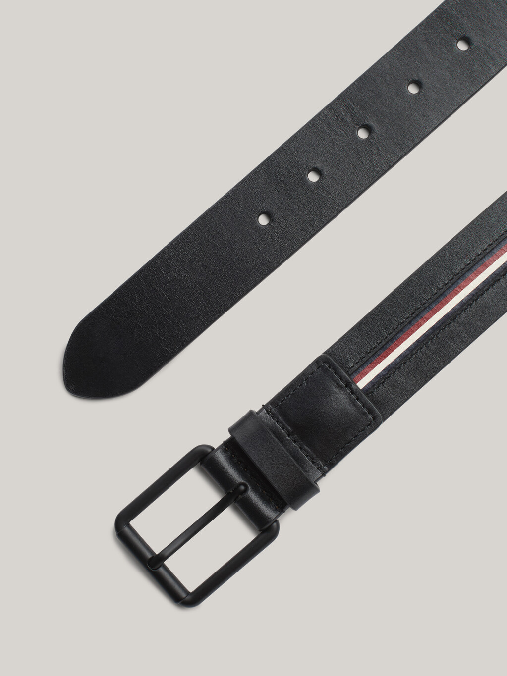 Corporate Casual Leather Belt, Black, hi-res