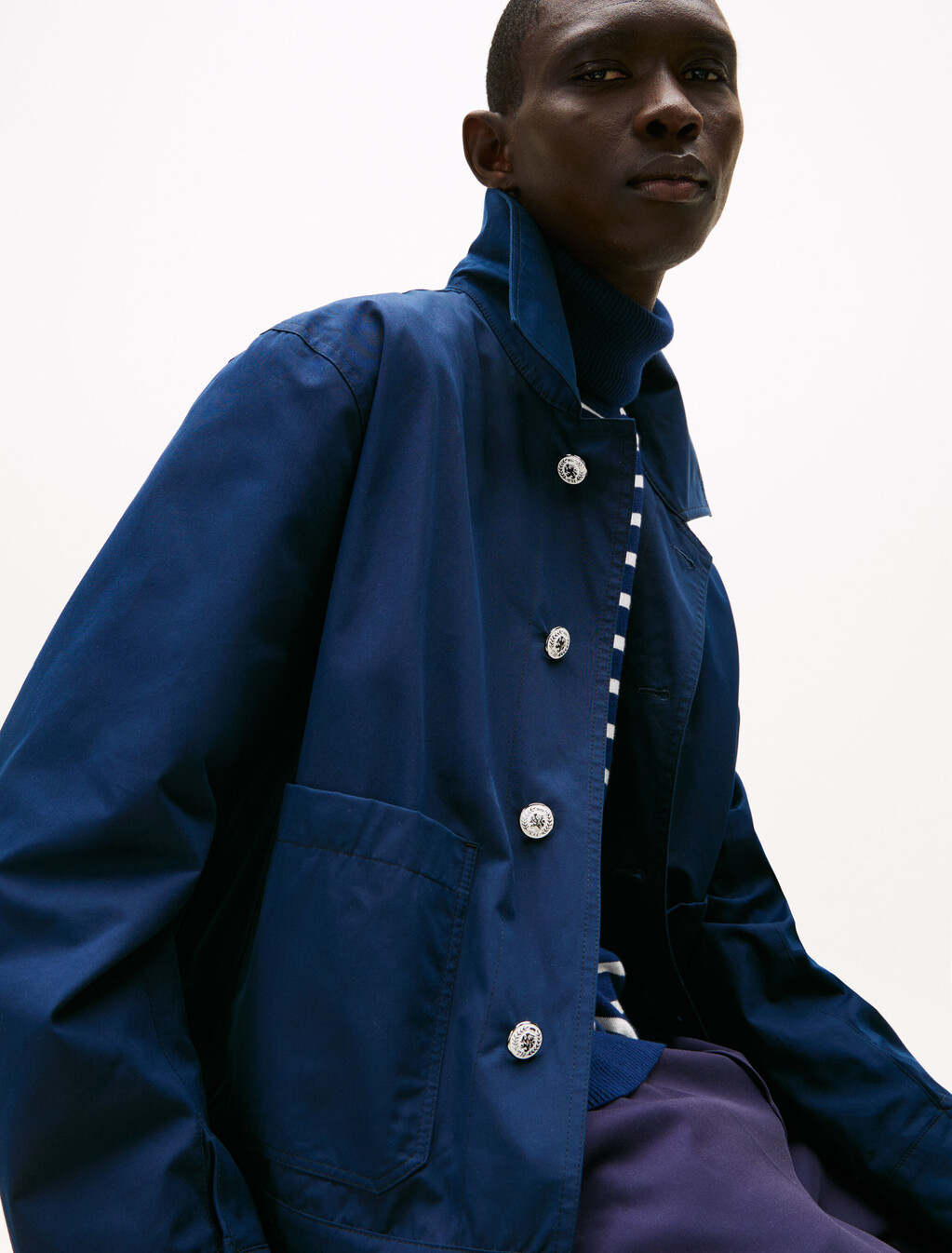 The Runway Collection Oversized Utility Jacket, Carbon Navy, hi-res
