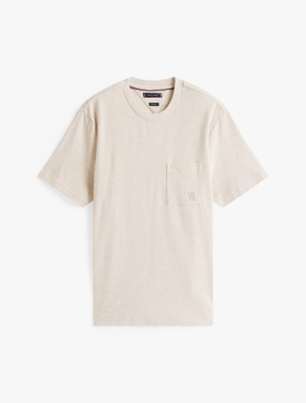 Monogram Pocket T-Shirt, Heathered Oatmilk, hi-res