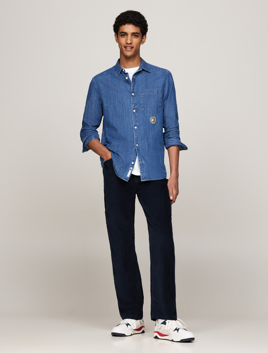 Embroidery Regular Denim Shirt