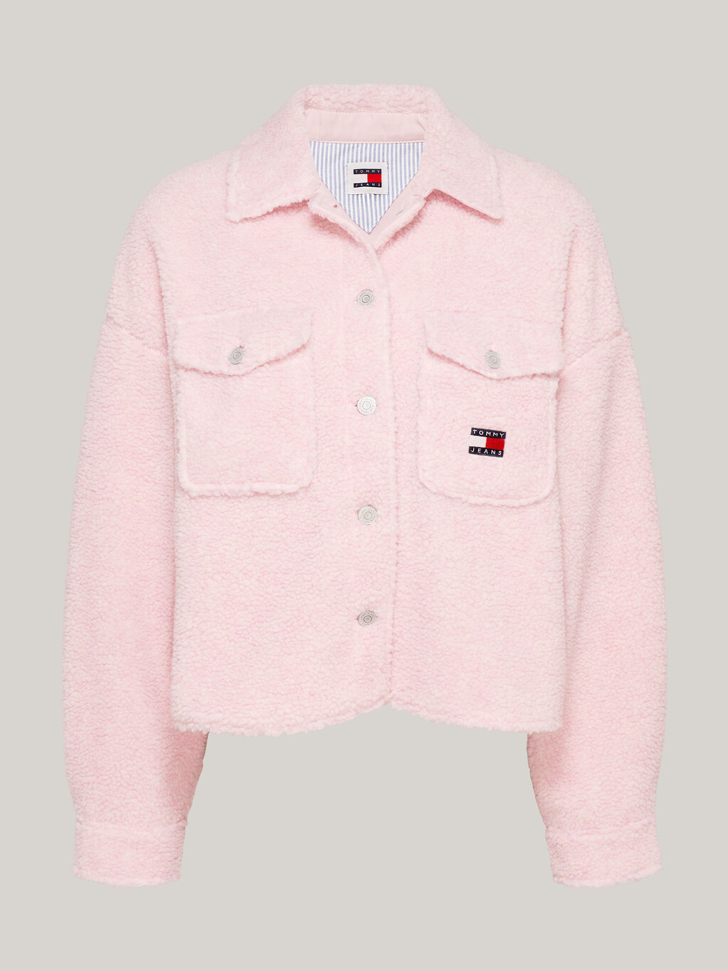 Teddy Badge Overshirt, Ballet Pink, hi-res