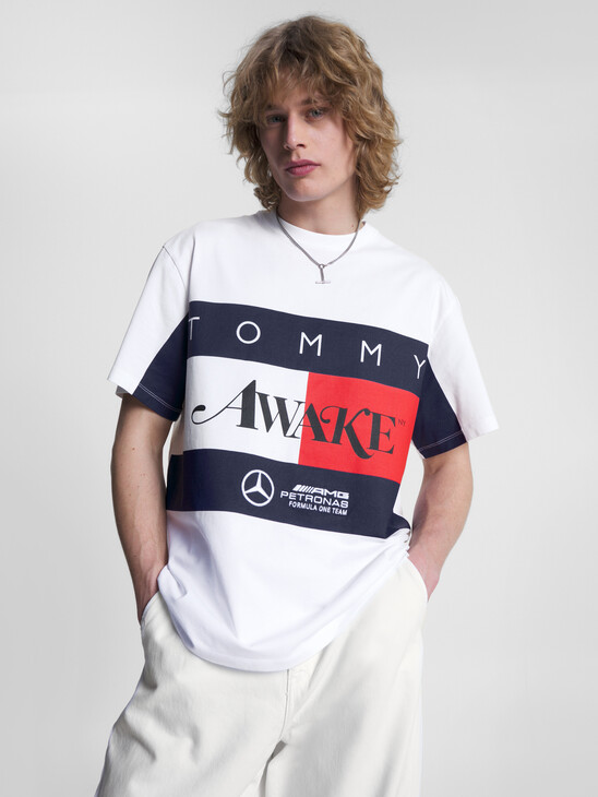 TOMMY X MERCEDES-AMG F1 X AWAKE NY FLAG T-SHIRT