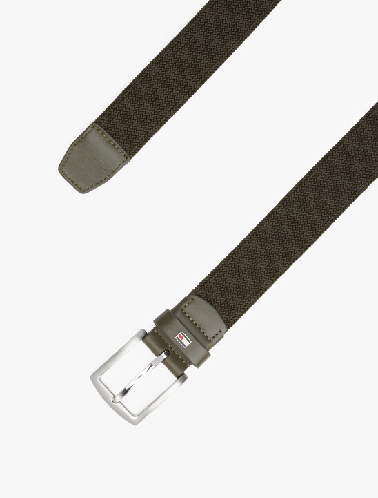 Square Buckle Textured Belt