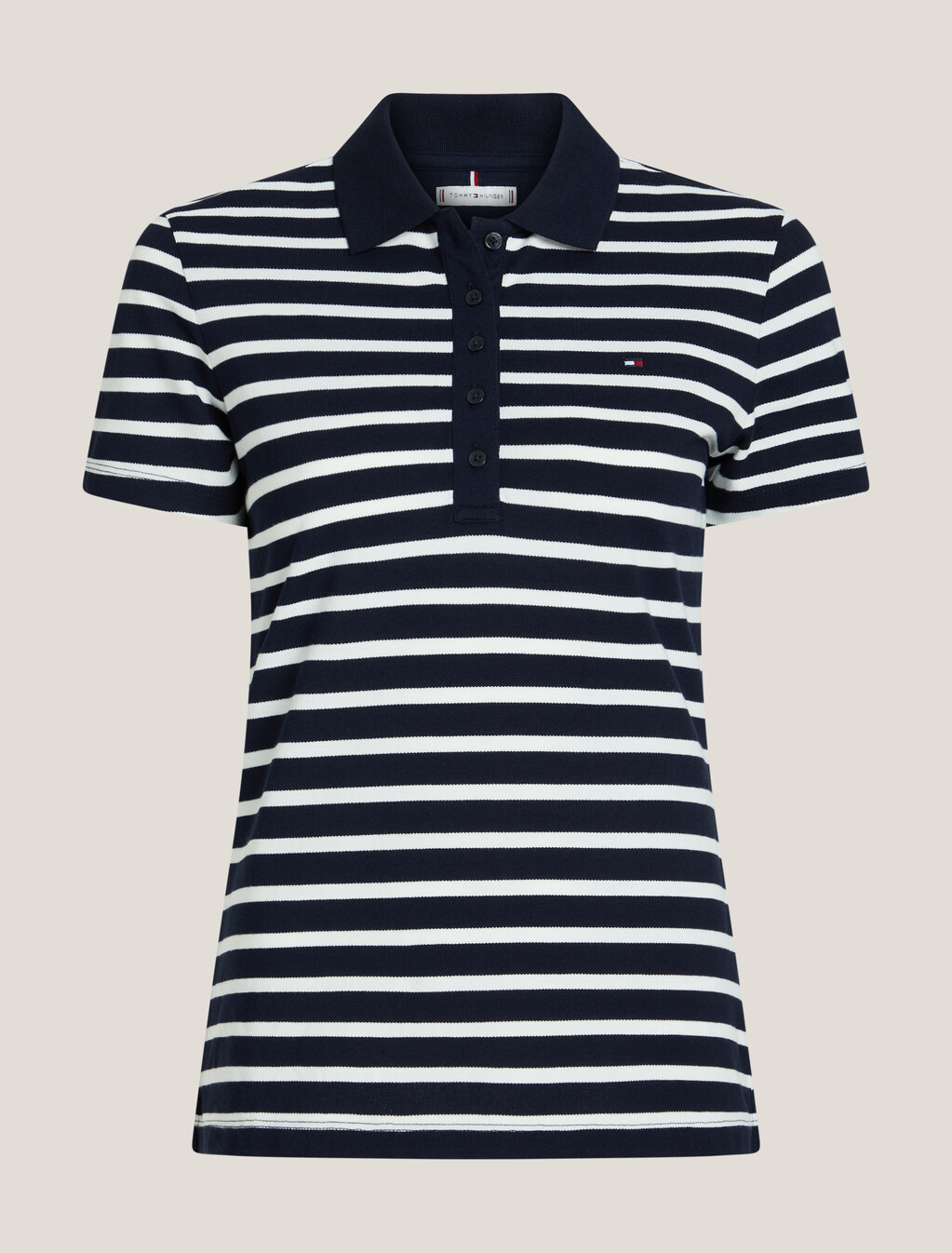 Stripe Short Sleeve Slim Polo, Desert Sky Multi, hi-res