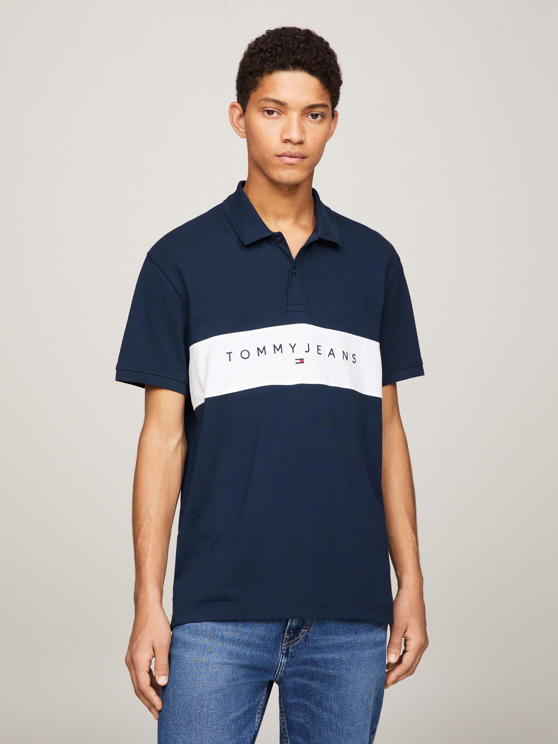Tommy hilfiger polo navy blue store