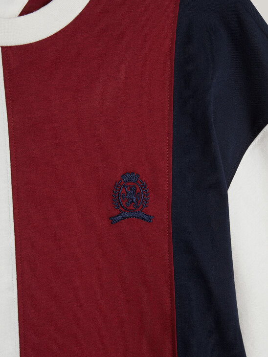 Crest Panelled T-Shirt