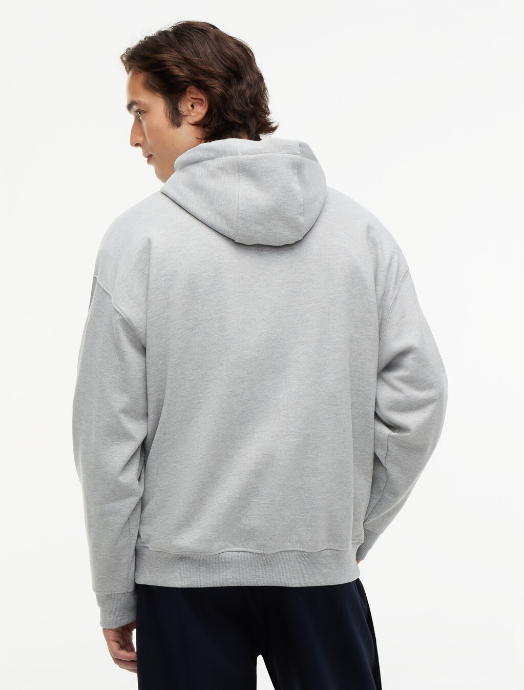 Relaxed Fleece Hoody, Grey Heather, hi-res