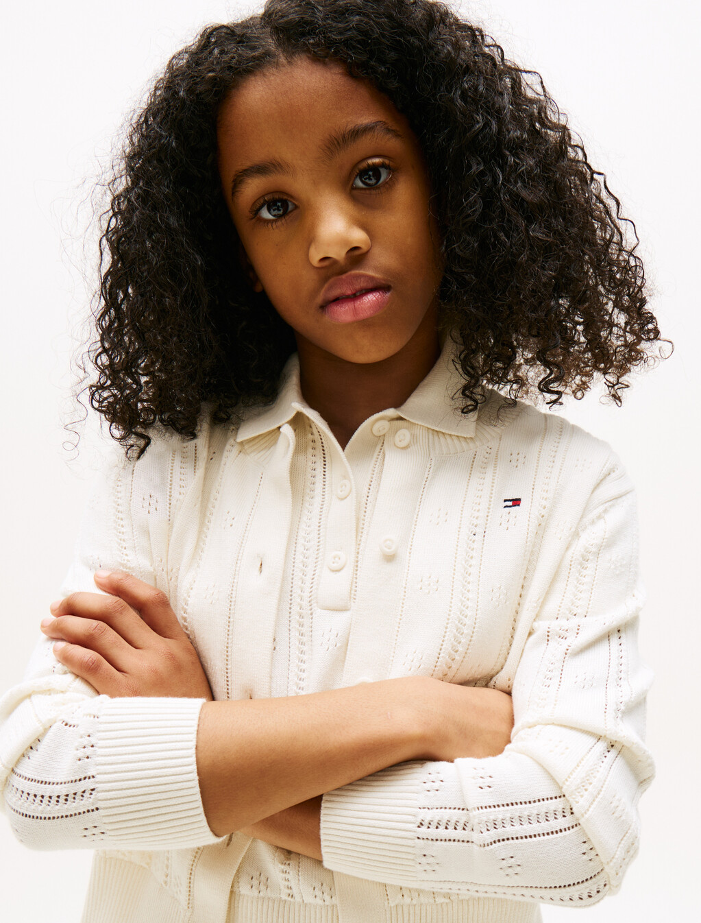 Pointelle Cardigan, Ivory Petal, hi-res