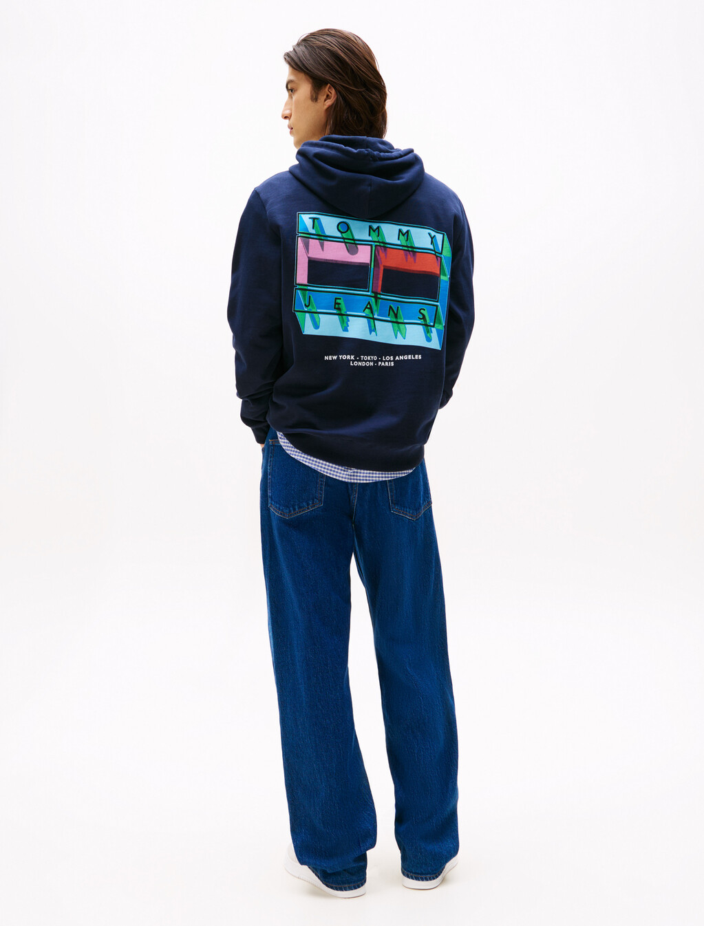Back Graphic Terry Hoody, Dark Night Navy, hi-res