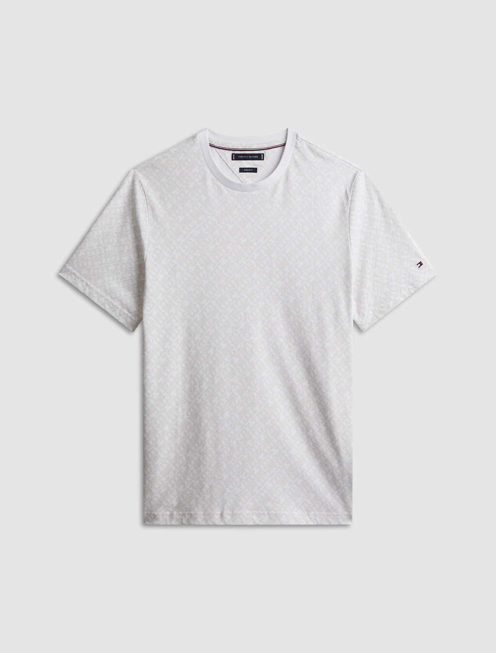 Monogram All Over Print T-Shirt, Ecru, hi-res