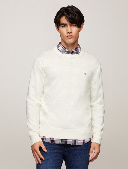 Cotton Silk Crewneck Sweater