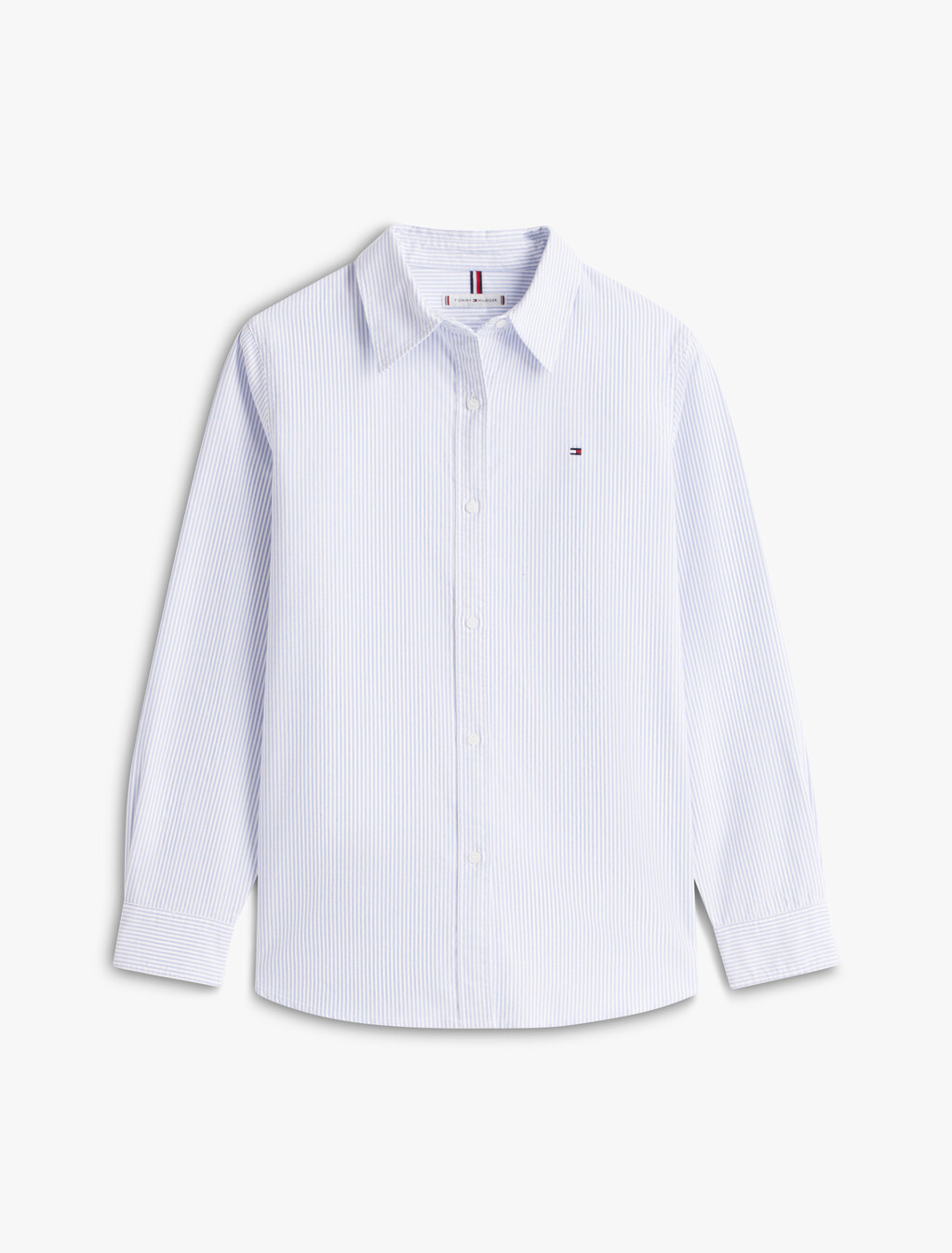 Relaxed Fit Flag Embroidery Oxford Shirt, Classic Ithaca Stp Mid Blue, hi-res