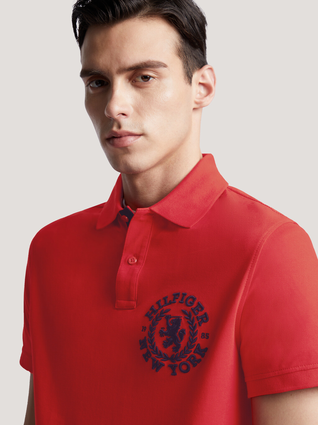 TH Crest Polo | red | Tommy Hilfiger Singapore