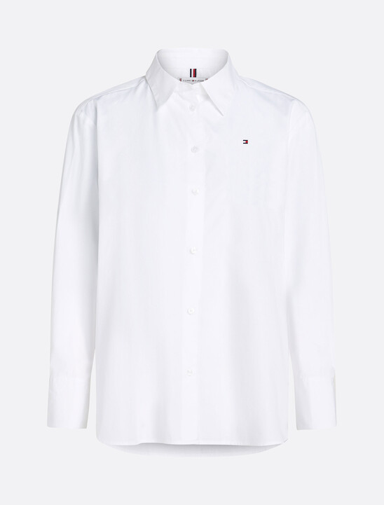 Asia Fit Essential Poplin Shirt, Th Optic White Asia Fit Essential Poplin Shirt
