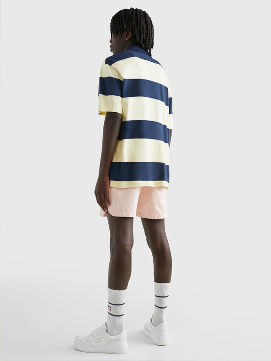 STRIPE OVERSIZED FIT JERSEY RUGBY POLO