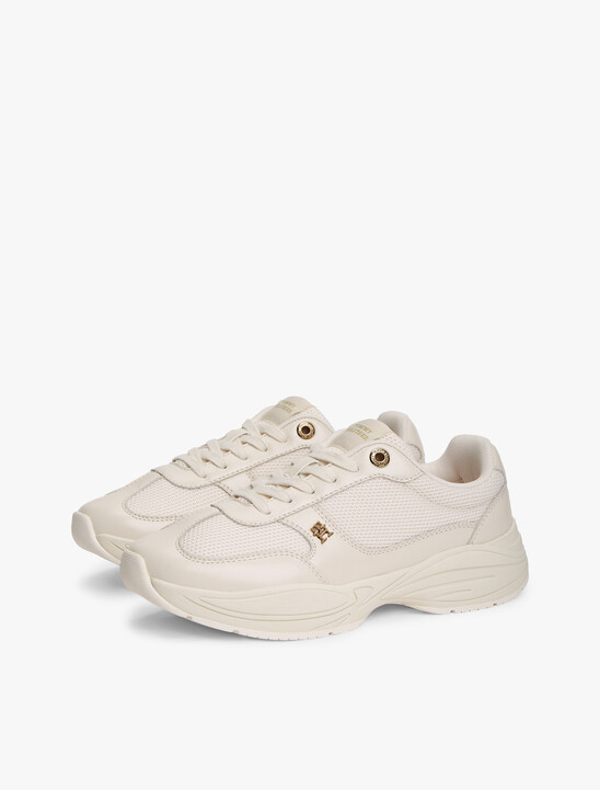 TH Monogram Mixed Texture Leather Trainers