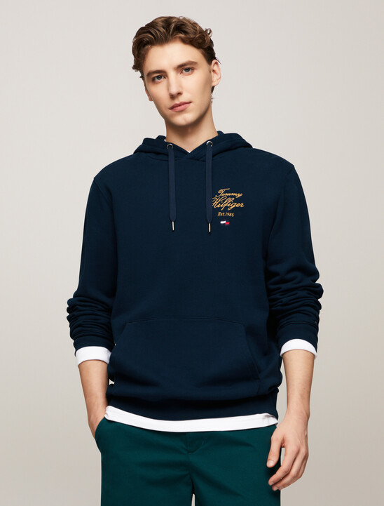 Script Logo Embroidery Hoodie